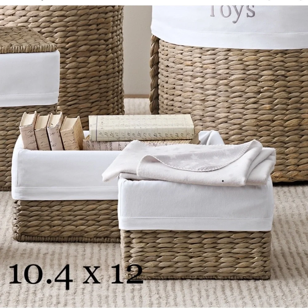 RH (NWT) Small Shelf Basket: liner 10¼